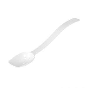 Cuchara buffet perforada de policarbonato 10" 3/4 OZ color blanco
