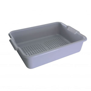 Caja bus perforada para recolección de vajilla gris