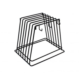 Rack para 6 tablas de cortar con 6 ganchos para cepillos