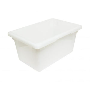 Caja para alimentos de polipropileno 4.75 gal blanco 12" x 18" x 9"