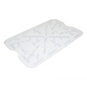 Drenador para caja de alimentos 18" x 26" policarbonato transparente