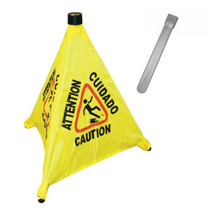 Cono emergente de precaución 19 1/2" amarillo