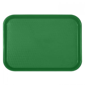 Charola rectangular para comida rápida de plástico color verde 12" X 16 1/4"