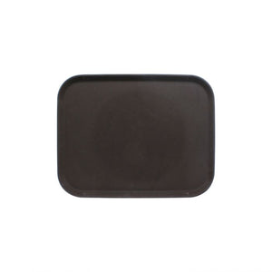 Charola rectangular color café de fibra de vidrio 14" X 18"