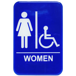 Señal informativa con símbolos "mujeres" 6" X 9"