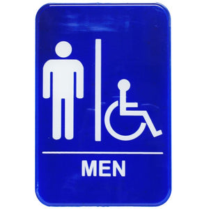 Señal informativa con símbolos "hombres" 6" X 9"
