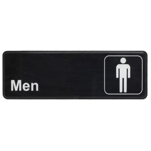 Señal informativa con símbolos "hombres" 9" X 3"