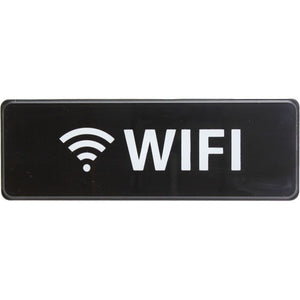 Señal informativa con símbolos "WiFi" 9" X 3"