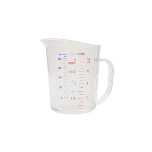 Taza medidora de policarbonato 0.5 L / 1 pinta con medidas US y métricas