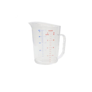 Taza medidora de policarbonato 1 L / 1 qt con medidas US y métricas