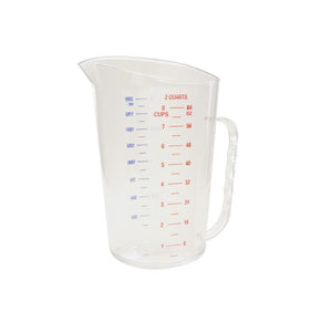Taza medidora de policarbonato 2 L / 2 qt con medidas US y métricas