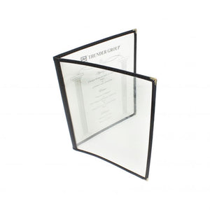 Porta menú doble 8 1/2" x 11", negro