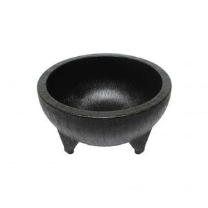 Tazón para salsa tipo molcajete de plástico 56 oz, negro, NSF