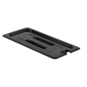 Tapa ranurada para inserto tercio de policarbonato negro