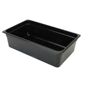 Inserto entero negro de policarbonato 6" profundidad