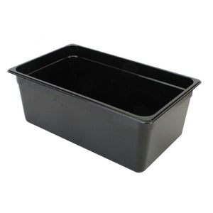 Inserto entero negro de policarbonato 8" profundidad