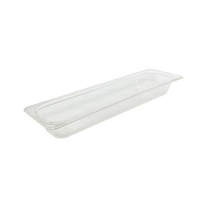 Inserto medio largo transparente de policarbonato 2 1/2" profundidad