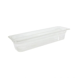 Inserto medio largo transparente de policarbonato 4" profundidad