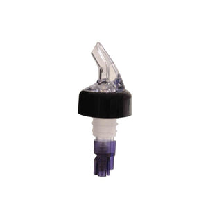 Vertedor dosificador para licor 1-1/8 oz morado con collar negro paquete con 12