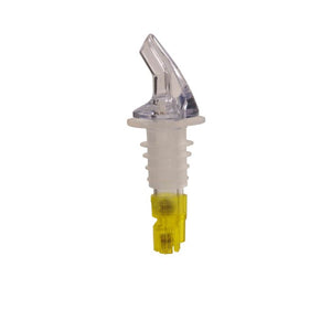 Vertedor dosificador para licor 1-1/2 oz amarillo sin collar paquete con 12