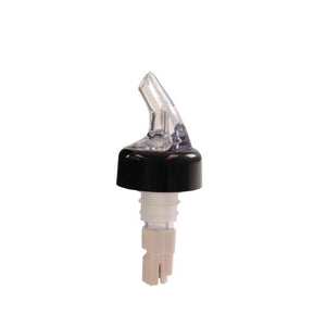 Vertedor dosificador para licor 2 oz blanco con collar negro paquete con 12