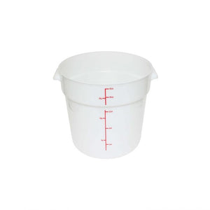 Contenedor redondo para alimentos de polipropileno 18 qt blanco