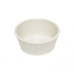 Ramekin estriado de ABS color blanco hueso 5 OZ