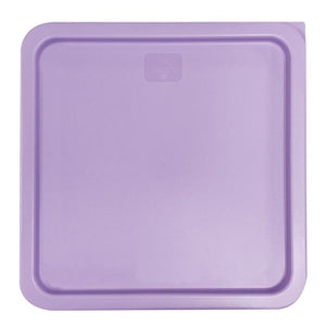 Tapa morada libre de alérgenos para contenedores cuadrados 12, 18 y 22 qt