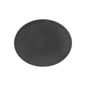 Charola ovalada color negro de con revestimiento de hule 22" X 27"