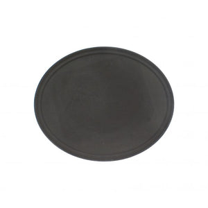 Charola ovalada color café de con revestimiento de hule 22" X 27"