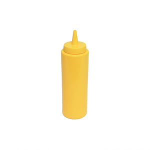 Biberón dosificador de plástico 8 oz, amarillo
