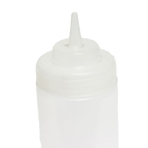 Botella exprimible boca ancha color transparente 16 OZ paquete con 6