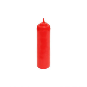Botella exprimible boca ancha color rojo 24 OZ paquete con 6