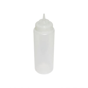Botella exprimible boca ancha color transparente 32 OZ paquete con 6