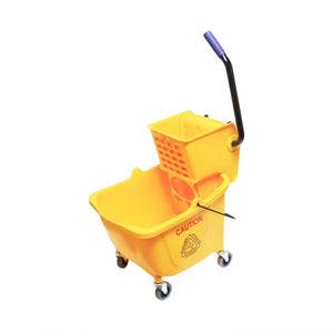 Cubeta para trapeador con exprimidor 36 qt amarilla