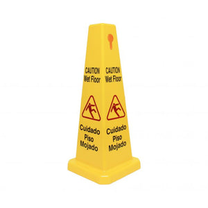 Cono de precaución piso mojado 27" amarillo