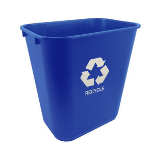 Cesto de reciclaje plástico 28 qt / 7 galones azul