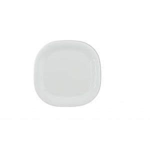 Plato cuadrado redondeado Passion White de melamina 8 1/4" x 8 1/4"