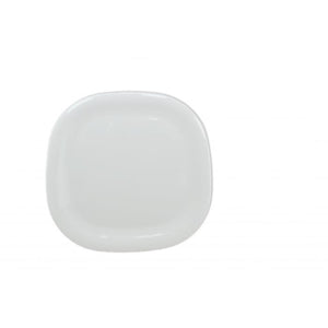 Plato cuadrado redondeado Passion White de melamina 11" x 11"