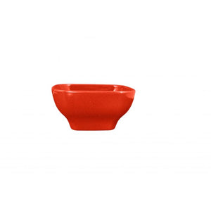 Tazón cuadrado redondeado Passion Red de melamina 20 oz 5 1/2" x 5 1/2" x 2 3/4" profundidad