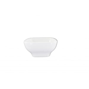 Tazón cuadrado redondeado Passion White de melamina 20 oz 5 1/2" x 5 1/2" x 2 3/4" profundidad