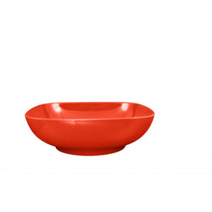 Tazón cuadrado redondeado Passion Red de melamina 128 oz 11" x 11" x 3 1/2" profundidad