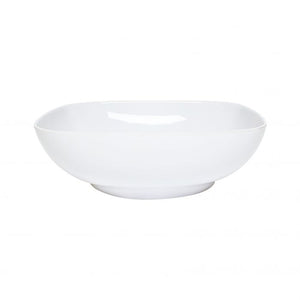 Tazón cuadrado redondeado Passion White de melamina 128 oz 11" x 11" x 3 1/2" profundidad