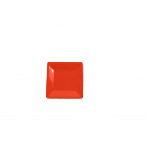 Plato cuadrado Passion Red de melamina 4" x 4"