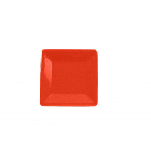 Plato cuadrado Passion Red de melamina 8 1/4" x 8 1/4" x 7/8" profundidad