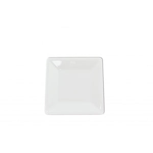 Plato cuadrado Passion White de melamina 8 1/4" x 8 1/4" x 7/8" profundidad