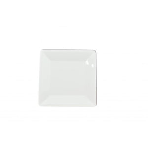 Plato cuadrado Passion White de melamina 10 1/4" x 10 1/4" x 1" profundidad