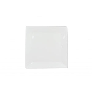 Plato cuadrado Passion White de melamina 13 3/4" x 13 3/4" x 1 1/8" profundidad