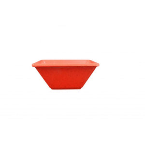 Tazón cuadrado Passion Red de melamina 11 oz 4 3/4" x 4 3/4" x 2" profundidad
