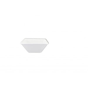 Tazón cuadrado Passion White de melamina 11 oz 4 3/4" x 4 3/4" x 2" profundidad